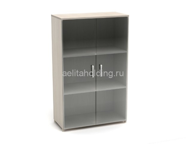 Шкаф низкий со стеклом (700х350х1126) (ШК39+ДК35х2+ФС01х2)